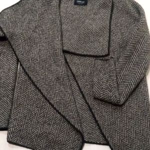 Zara KNIT herringbone sweater coat
